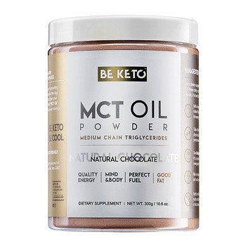 BeKeto, olej MCT w proszku, naturalna czekolada, 300 g