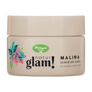 Natur Glam!, cukrowy scrub do ciała, Malina, 300 ml