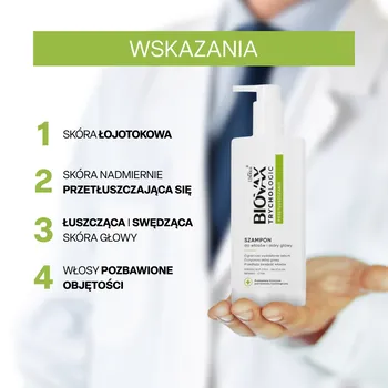 Biovax Trychologic Przetłuszczanie, szampon do włosów i skóry głowy, 200 ml