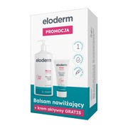 Zestaw Eloderm, balsam nawilżający, 400 ml + krem aktywny, 75 ml GRATIS