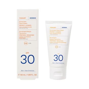 Korres Yoghurt, krem ochronny do twarzy SPF30, 50 ml