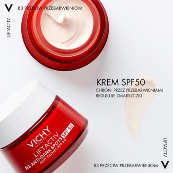 Vichy Liftactiv B3, krem redukujący przebarwienia, SPF 50, 50 ml