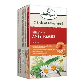 Herbapol Kraków, Herbatka Fix Anty-zGago, ziołowa, saszetki, 2 g x 20 szt.