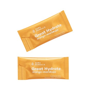 Aura Herbals Great Hydrate, saszetki z proszkiem, smak mango-marakuja, 10 szt.