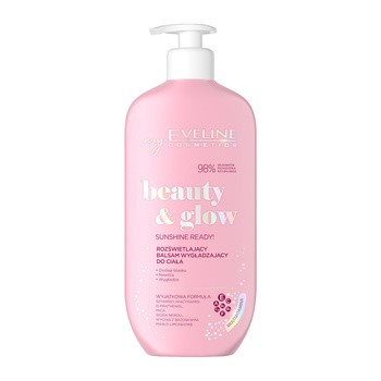 Eveline Cosmetics Beauty & Glow, rozświetlający balsam wygładzający do ciała, 350 ml