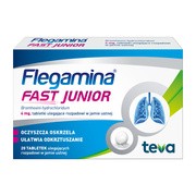 Flegamina Fast Junior, 4 mg, tabletki ulegające rozpadowi w jamie ustnej, 20 szt.