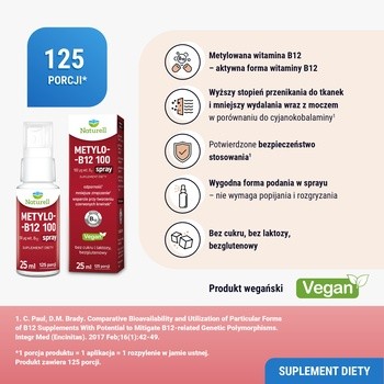 Naturell Metylo-B12 100, spray, 25 ml