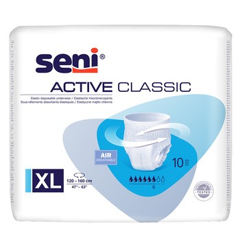Seni Active Classic, majtki chłonne, extra large, 10 szt