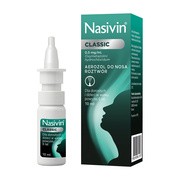 Nasivin Classic (soft 0.05%), (0,5 mg/ml), aerozol do nosa, 10 ml