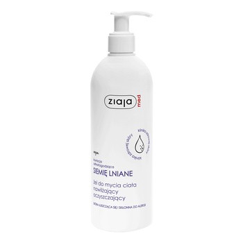 Ziaja Med, Siemię lniane, żel do mycia ciała, nawilżający, oczyszczający, 400 ml