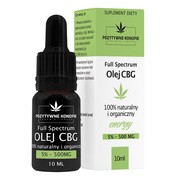 Pozytywne konopie, Olejek konopny CBG 5%, krople, 10 ml