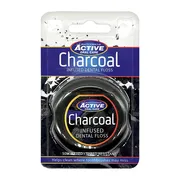 Active Charcoal Flossers, nić dentystyczna z aktywnym węglem, 50 m