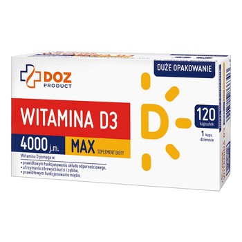DOZ Product Witamina D3 4000 j.m. MAX, kapsułki, 120 szt.