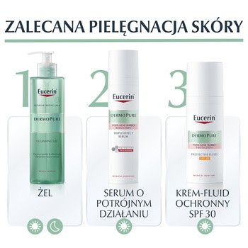 Eucerin DermoPure, krem-fluid, ochronny do skóry skłonnej do trądziku, SPF 30, 50 ml