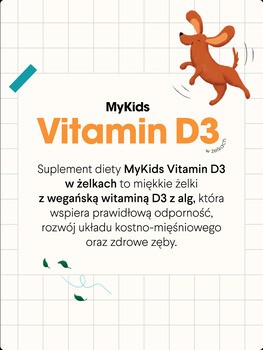 HealthLabs MyKids Vitamin D3, żelki, smak jabłkowy, 60 szt.