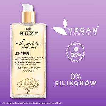 Nuxe Hair Prodigieux, maska odżywiająca przed myciem włosów, 125 ml