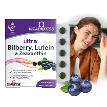 Vitabiotics Ultra Lutein, Bilberry & Zaxanthin, tabletki, 30 szt.