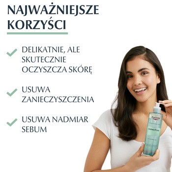 Eucerin DermoPure, żel oczyszczający do twarzy i ciała, skóra z niedoskonałościami, 400 ml