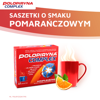 Polopiryna Complex, proszek w saszetkach do sporządzania roztworu doustnego, 12 szt.