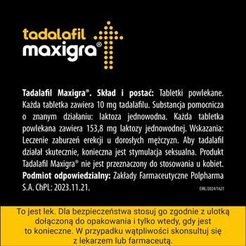 Tadalafil Maxigra, 10 mg, tabletki powlekane, 4 szt.