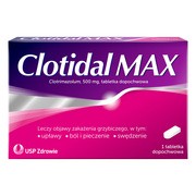 Clotidal MAX, 500 mg, tabletki dopochwowe, 1 szt.