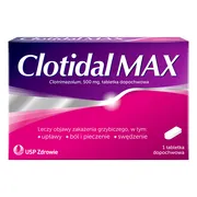 Clotidal MAX, 500 mg, tabletki dopochwowe, 1 szt.
