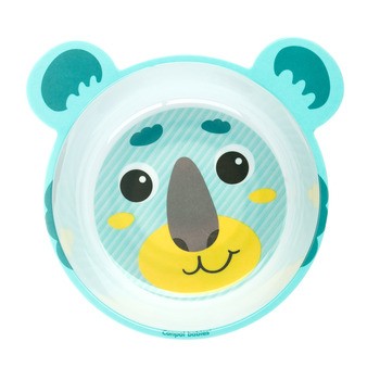 Canpol Hello Little, miseczka z melaminy dla dzieci, zielona, 1 szt.