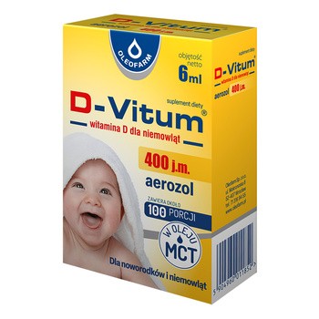 D-Vitum, witamina D dla niemowląt, 6 ml (aerozol)