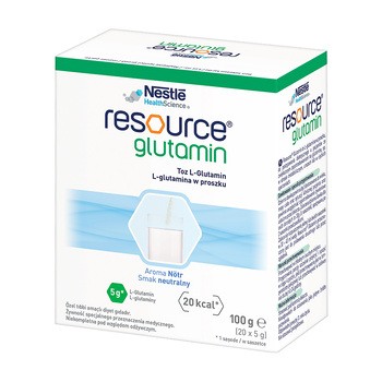 Resource Glutamin, smak neutralny, proszek, 100 g (20 x 5 g)