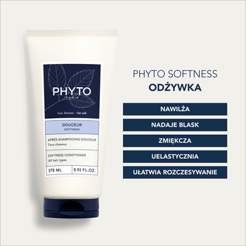 Phyto Softness, odżywka ułatwiająca rozczesywanie, do każdego rodzaju włosów, 175 ml