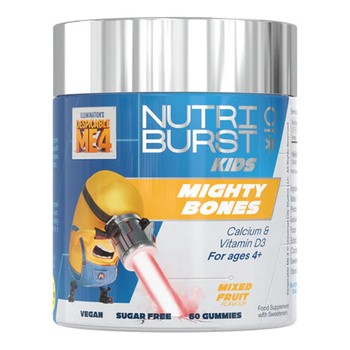 Nutriburst Mighty Bones Calcium & Vitamin D3, żelki, smak owocowy, 60 szt