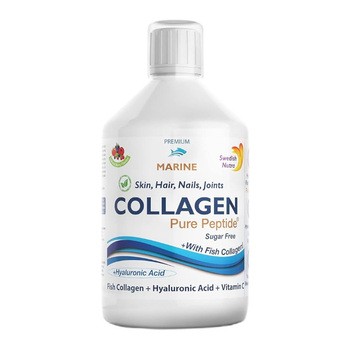Swedish Nutra Collagen 10000 Marine Sugar Free, płyn, smak jagodowy, 500 ml