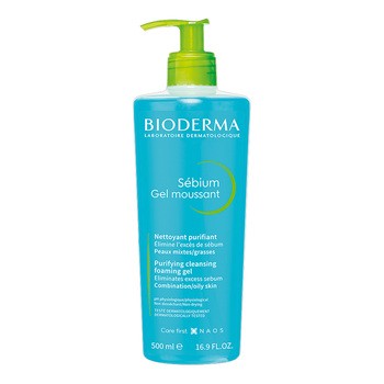 Bioderma Sebium Gel Moussant, antybakteryjny żel do mycia twarzy, 200 ml