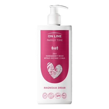 On Line Family Time, mydło 2w1 Magnolia Whisper, 500 ml