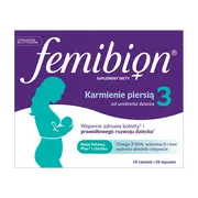 Femibion 3 Karmienie Piersią Cholina, DHA, Kwas Foliowy Plus, tabletki powlekane + kapsułki miękkie, 28 szt. + 28 szt.