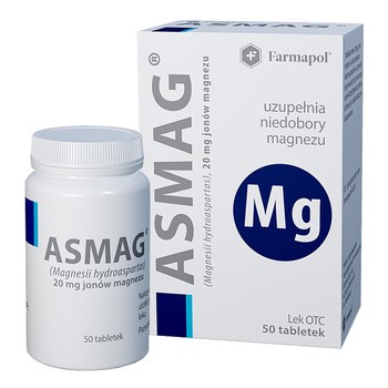 Asmag, 20 mg jonów magnezu, tabletki, 50 szt.