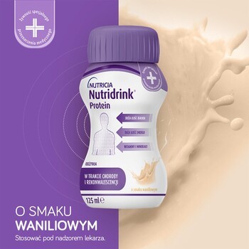 Zestaw 2x Nutridrink Protein, płyn o smaku waniliowym, 4 x 125 ml