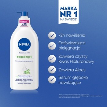 Nivea, Balsam do ciała łagodzący z aloesem, 625 ml