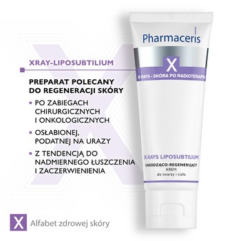 Pharmaceris X Xray-Liposubtilium, łagodząco-regenerujący krem, do twarzy i ciała, 75 ml