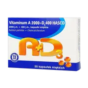 Vitaminum A+D3 Hasco, 2000 j.m. + 400 j.m., kapsułki miękkie, 50 szt.