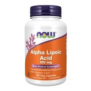 Now Foods Alpha Lipoic Acid z witaminą C i E 100 mg, kapsułki, 120 szt.