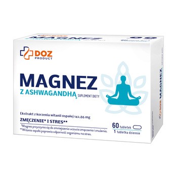DOZ Product Magnez z Ashwagandhą, tabletki powlekane, 60 szt.