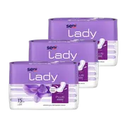 Zestaw 3 x Seni Lady, wkładki urologiczne, plus, 15 szt.