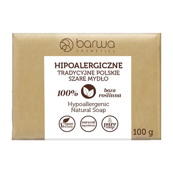 Barwa, hipoalergiczne tradycyjne polskie szare mydło, 100 g