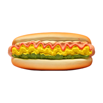 Duvoplus Piszczący Hot Dog, lateksowa zabawka dla psa, 16 cm, 1 szt.