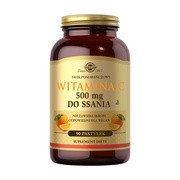 Solgar Witamina C, 500 mg, pastylki do ssania o naturalnym smaku pomarańczy, 90 szt.