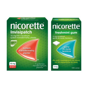 Nicorette invisipatch, 10 mg, plastry transdermalne, 7 szt.