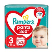 Pampers Pants 3 (6−11kg), pieluchomajtki jednorazowe, 62 szt.