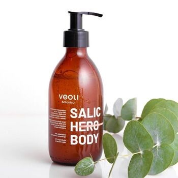Veoli Botanica Salic Hero Body, żel oczyszczająco-złuszczający do mycia ciała, 280 ml