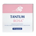 Tantum Rosa, 53,2 mg/g, proszek do sporządzania roztworu dopochwowego, 10 saszetek